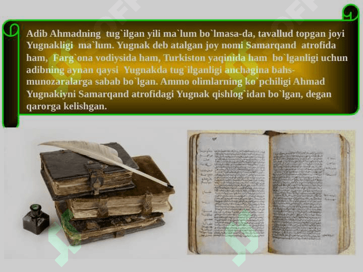Ahmad Yugnakiy hayoti va ijodi. Ahmad Yugnakiyning "Hibat ul-haqoyiq asarida didaktik qarashlar. 3