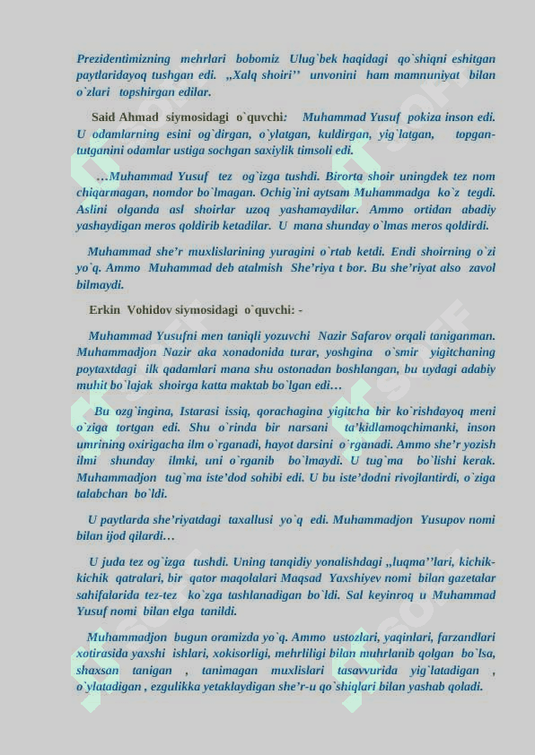 Ssenariy Qalblarda qo`shiq bo`lib yashagan shoir 7