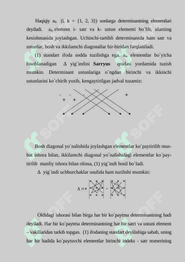 Determinantlar va ularning xossalari 4