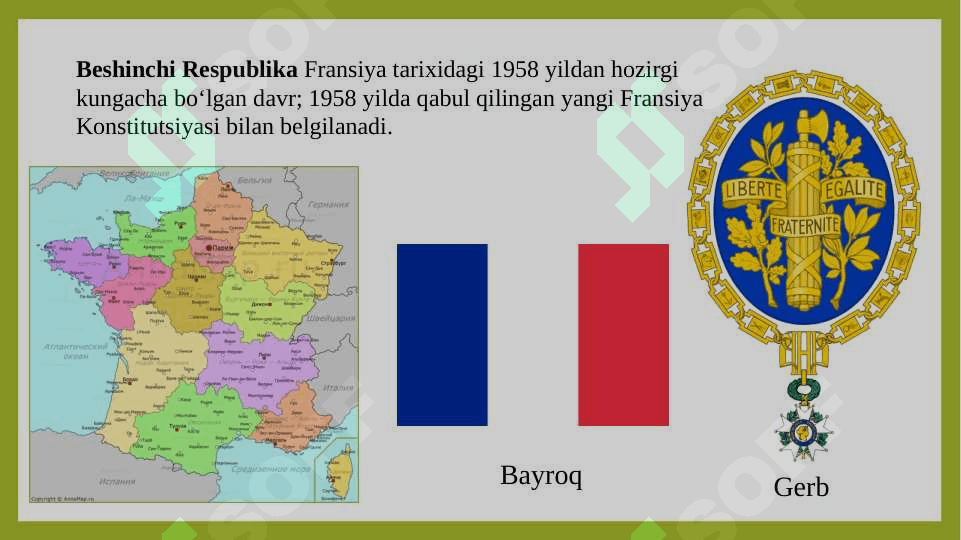 Sharl de Goll davridagi beshinchi respublika (1958-1969). Gallizmning mohiyati 5