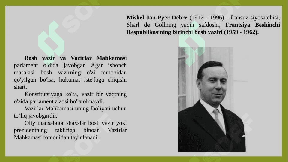 Sharl de Goll davridagi beshinchi respublika (1958-1969). Gallizmning mohiyati 7