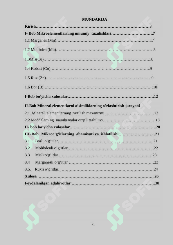 MIKROELEMENTLAR VA ULARNING FIZIOLOGIK AHAMIYATI 2