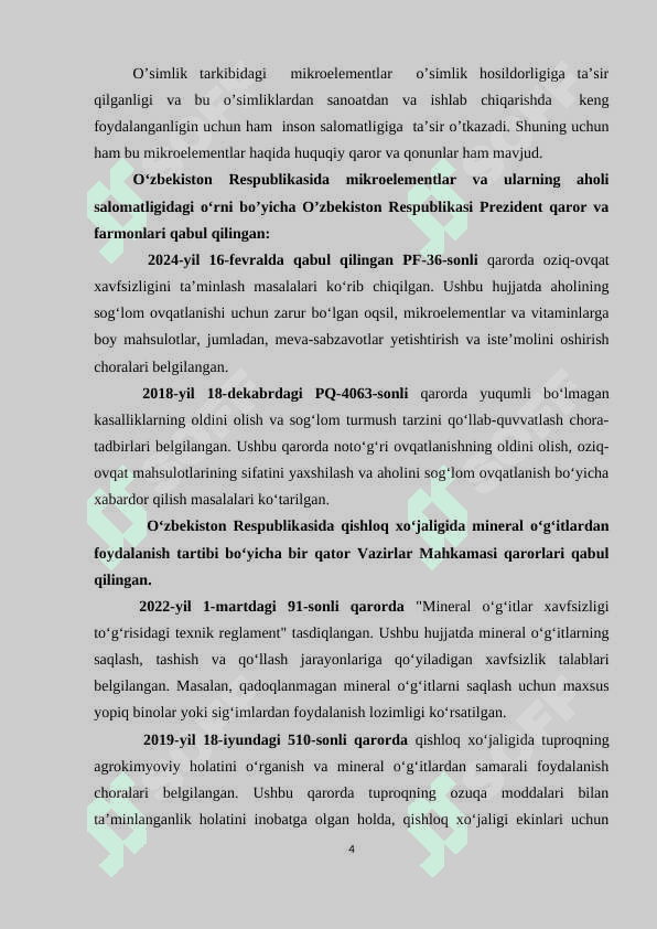 MIKROELEMENTLAR VA ULARNING FIZIOLOGIK AHAMIYATI 4