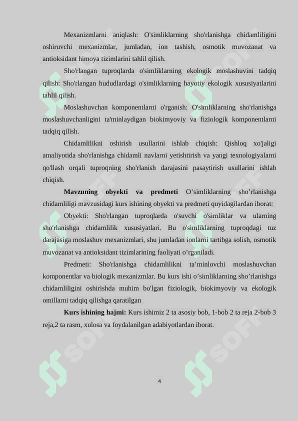 О‘SIMLIKLARNING SHО‘RLANISHGA CHIDAMLILIGI 4