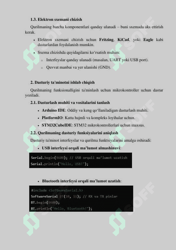 Turli interfeyslar orqali aloqa qiluvchi qurilmalami yasash 6