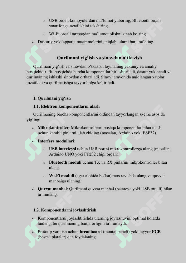 Turli interfeyslar orqali aloqa qiluvchi qurilmalami yasash 8