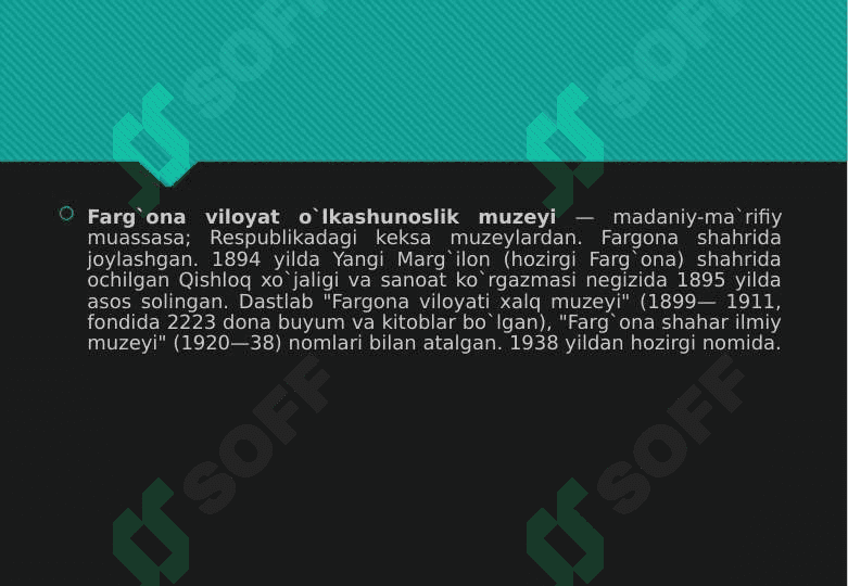 Farg`ona muzeylari 3