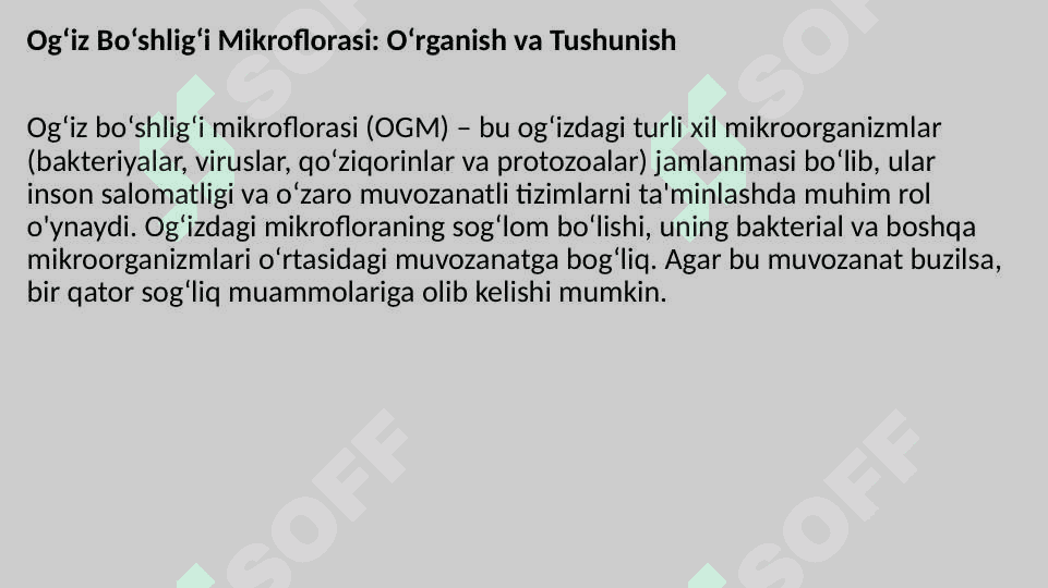 Og‘iz Bo‘shlig‘i Mikroflorasi 3