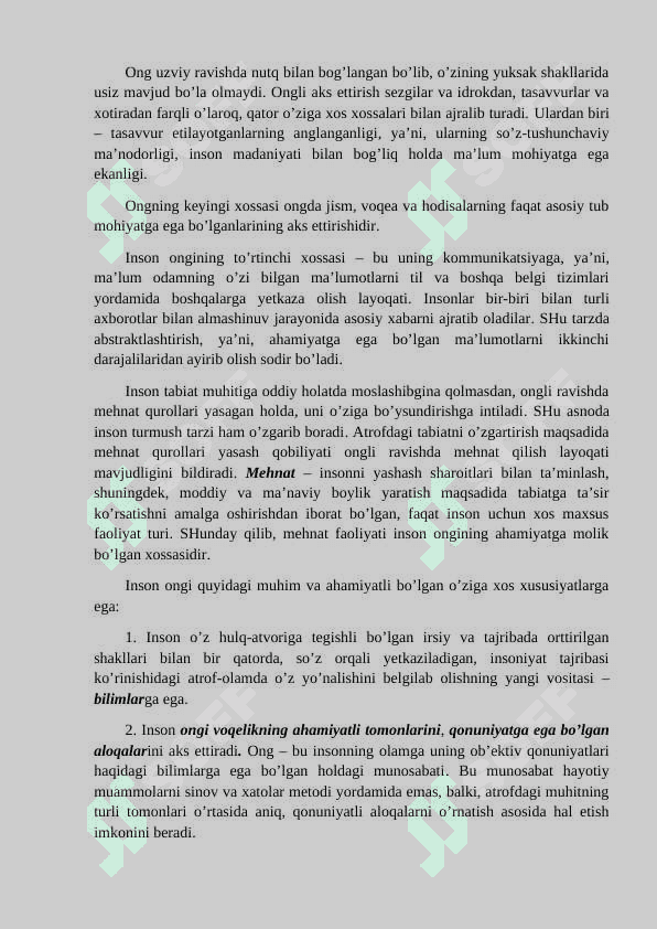 ONG TARAQQIYOTI VA ONGSIZLIK 2