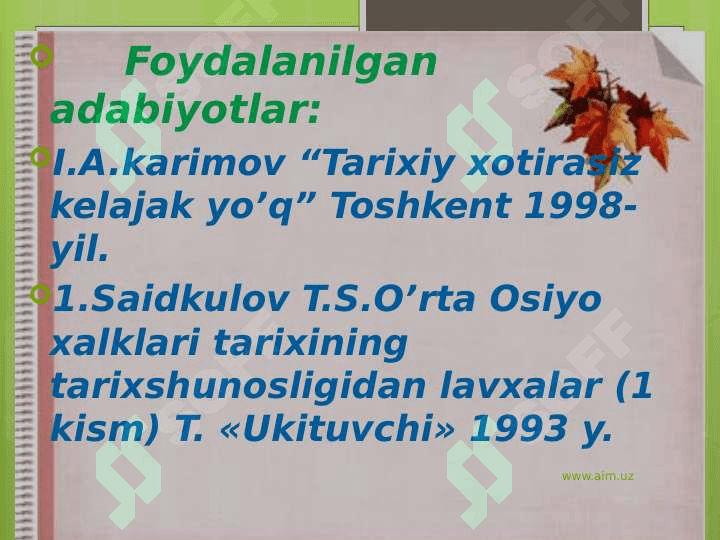 Musulmon o’yg’onish davri 2