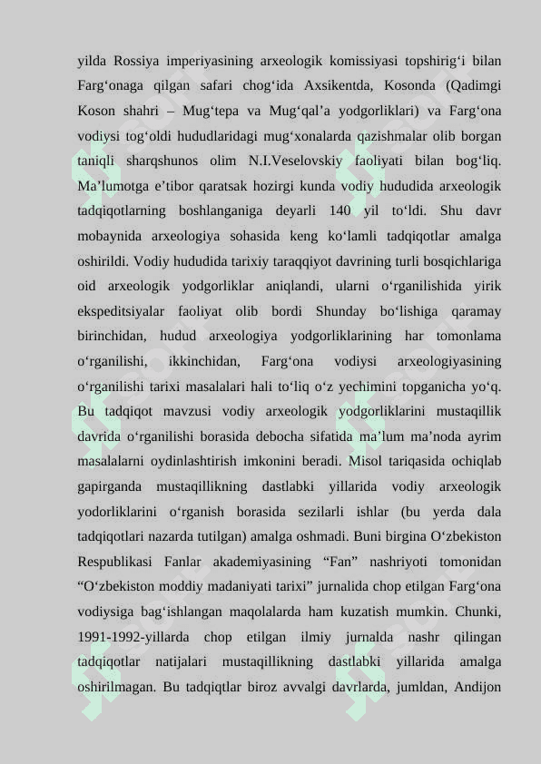 FARG`ONA VODIYSI ARXEOLOGIYASI MAKTABINING SHAKILLANISHI 4