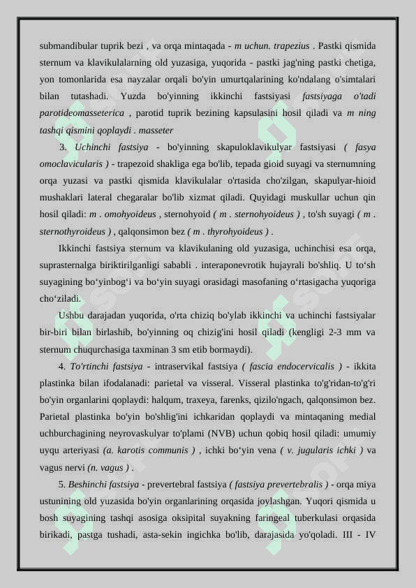 Bo'yinning topografik anatomiyasi va operativ xirurgiyasi 4