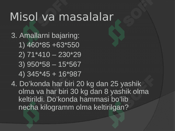 Natural sonlarni ko’paytmasining xususiy hollari 7