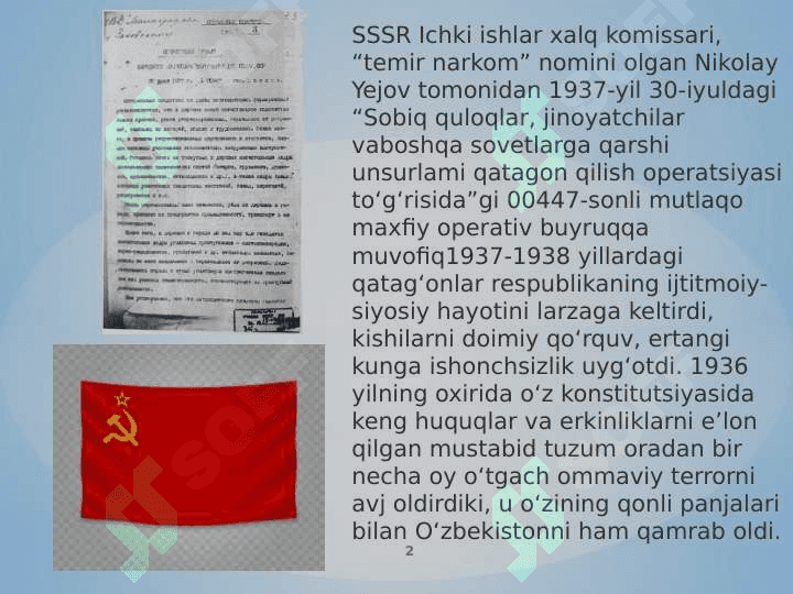 Sovet Davlati tomonidan “Katta Qirg’in”ning amalga oshirilishi 2