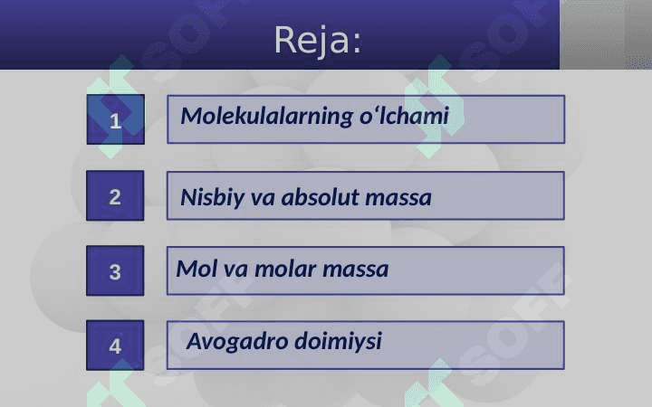 Molekulalarning o‘lchami va massasi 2