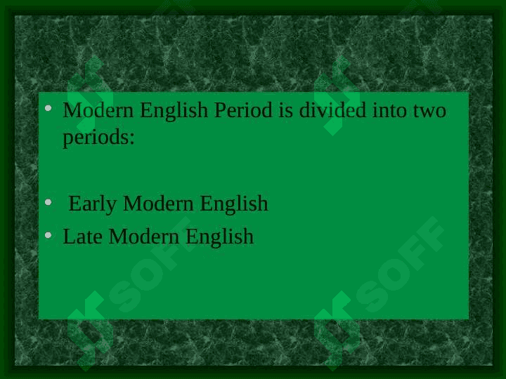 MODERN ENGLISH PERIOD 3
