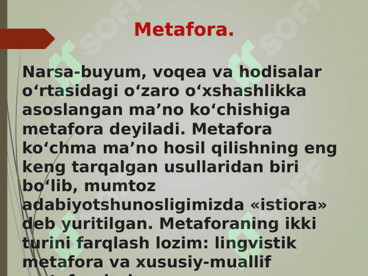 Metafora, o‘xshatish va sifatlashlarning badiiy matndagi o‘rni 4