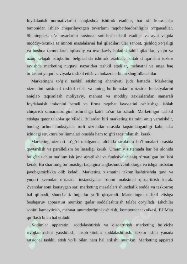 MARKETINGNI TASHKIL ETISH TIZIMI 4
