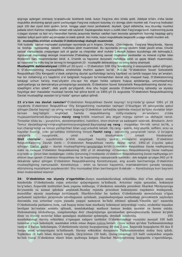 Yakuniy nazorati tarix fanidan savollar va javoblar 6