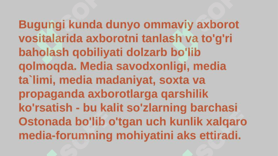 AXBOROT MATNLAR BILAN ISHLASH VA MEDIA MADANIYAT 3