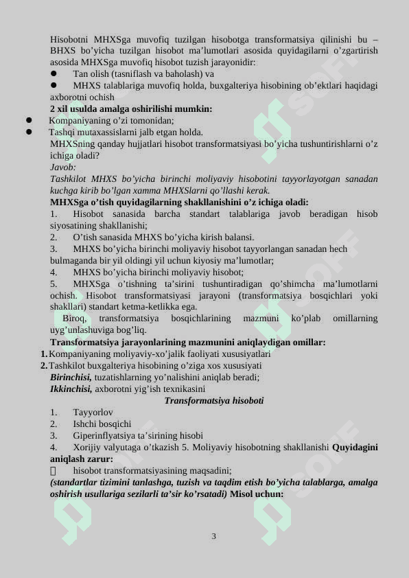 Moliyaviy hisobot transformatsiyasi 3