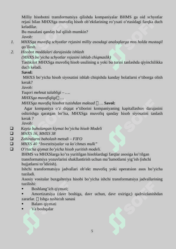 Moliyaviy hisobot transformatsiyasi 5
