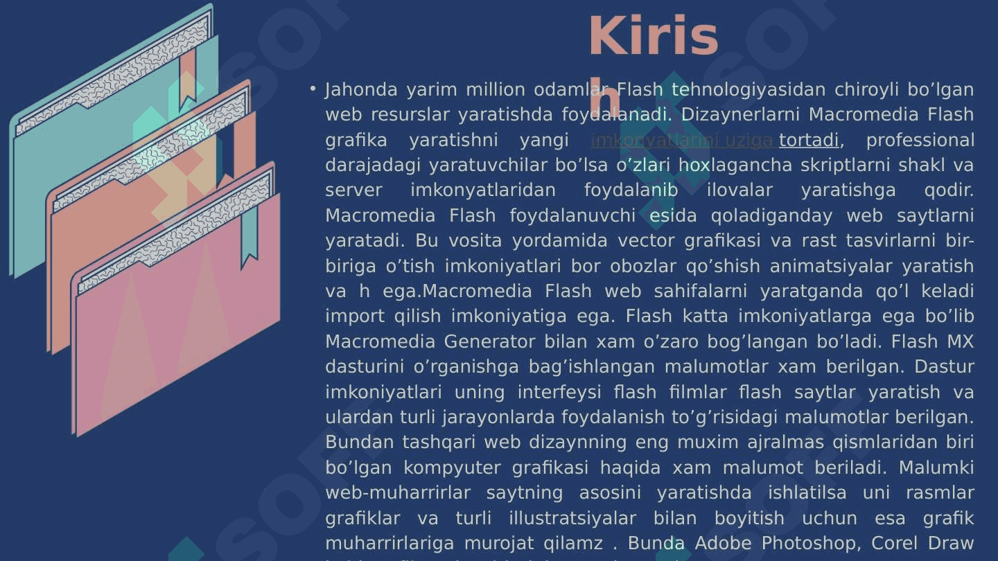 Flash dasturlari to'g'risida umumiy ma'lumot. 4