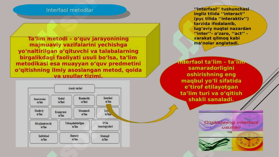 Oksobirikmalar’’ mavzusini o‘qitishni interfaol metodlar asosida takomillashtirish 8