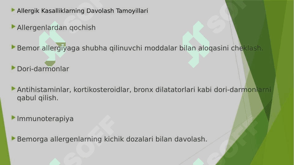 ALLERGIK KASALLIKLAR KELIB CHIQISHI KECHISHI DIAGNOSTIKASI 8