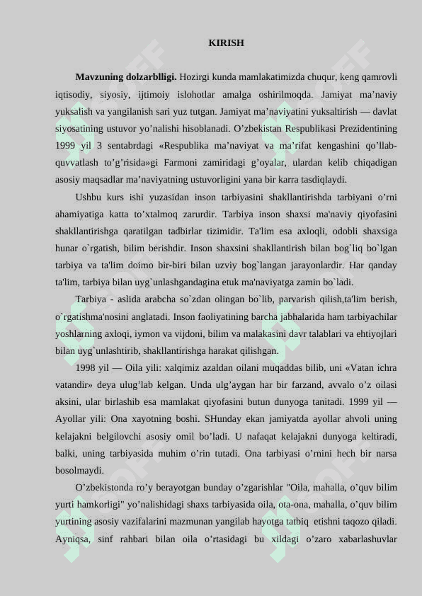 Oila jamoasini jipslashtirish metodikasi - KURS ISHI.doc 3