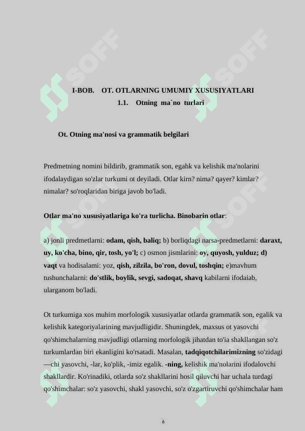 Otlarning umumiy va xususiy belgilari 6