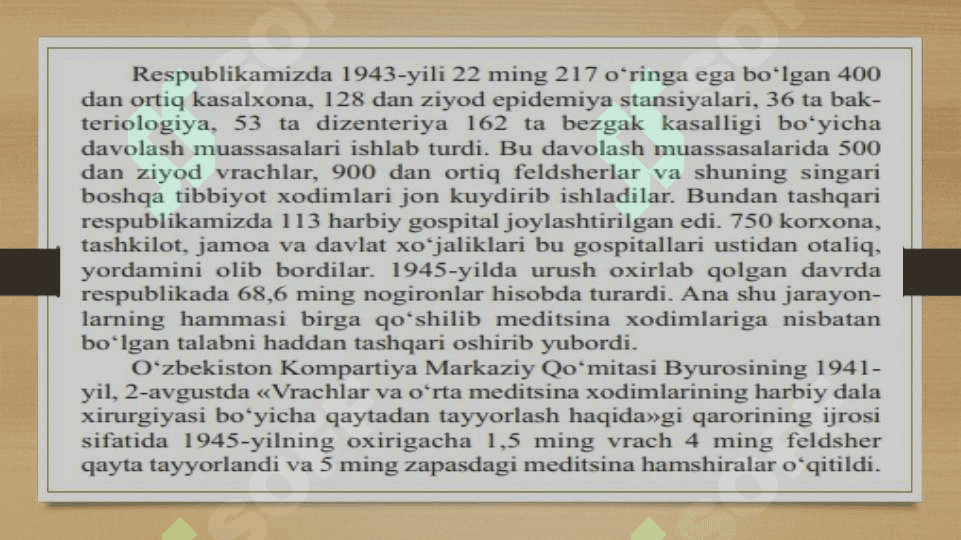 II jahon urushi yillarida fan, ma`orif va madaniyat 8