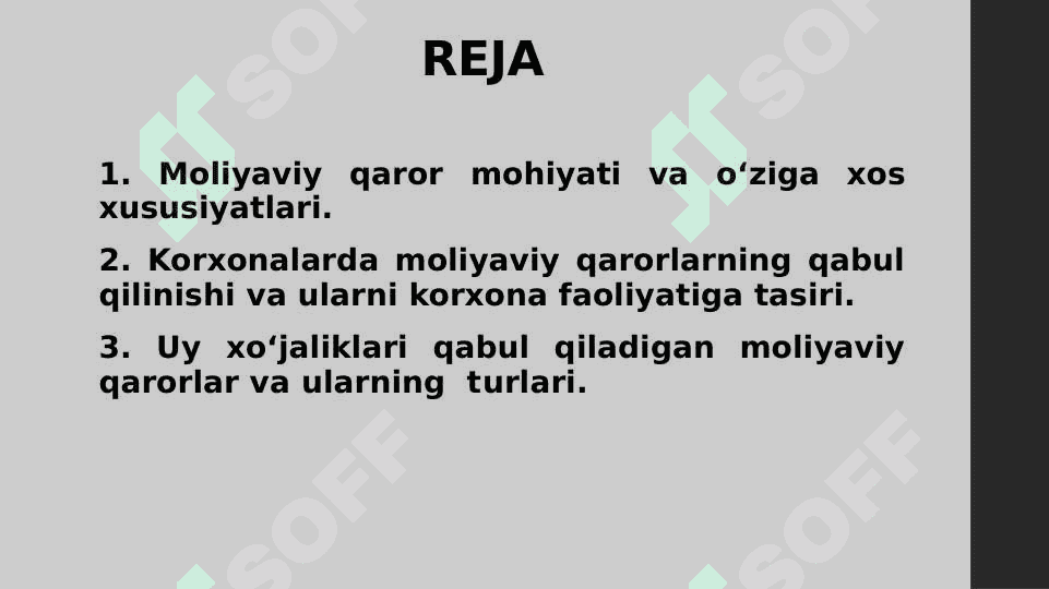 Moliyaviy qarorlar 2