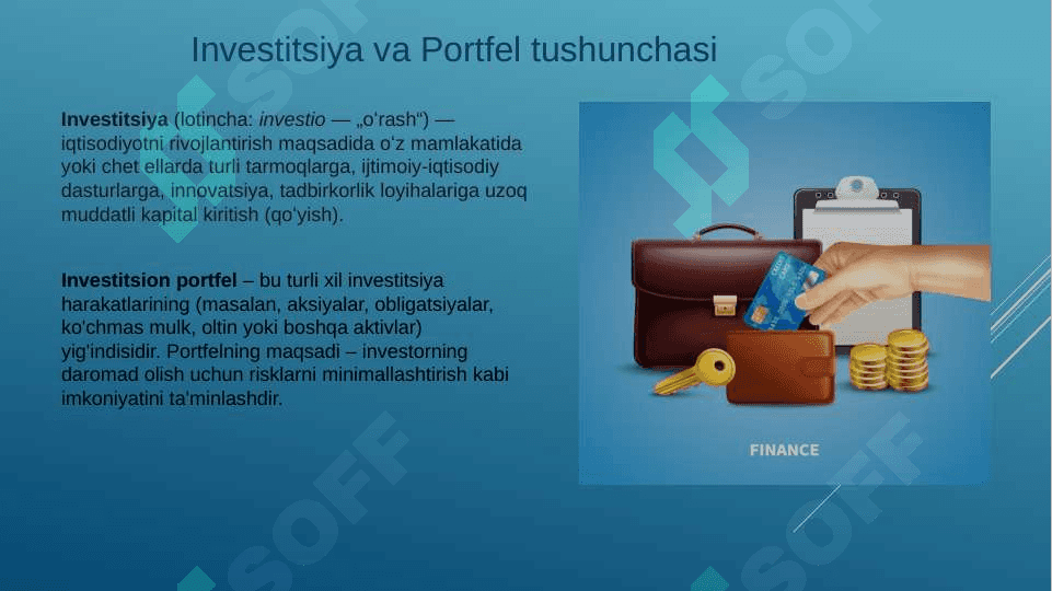 Investitsion portfelni shakllantirish 3