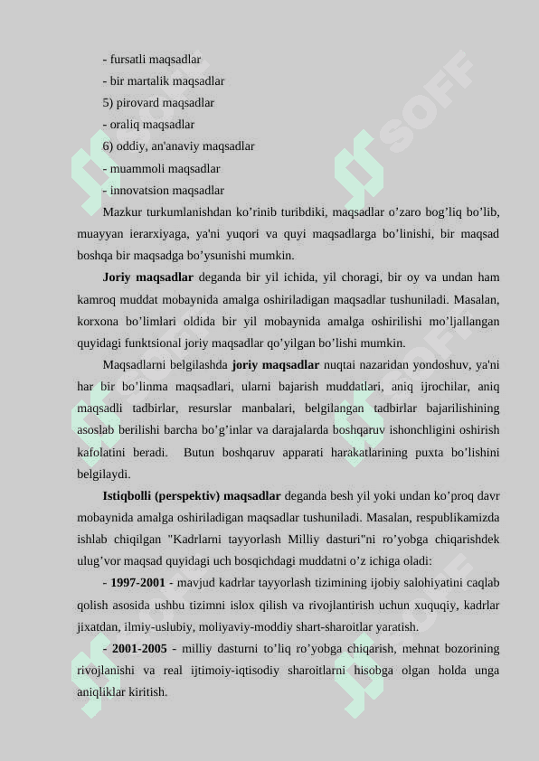 Boshqaruv maqsadi va funktsiyalari 4