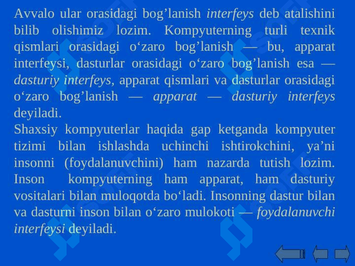 KOMPYUTERLAR   VA   AXBOROT   TEXNOLOGIYALARINING   DASTURIY   TA’MINOTI 4