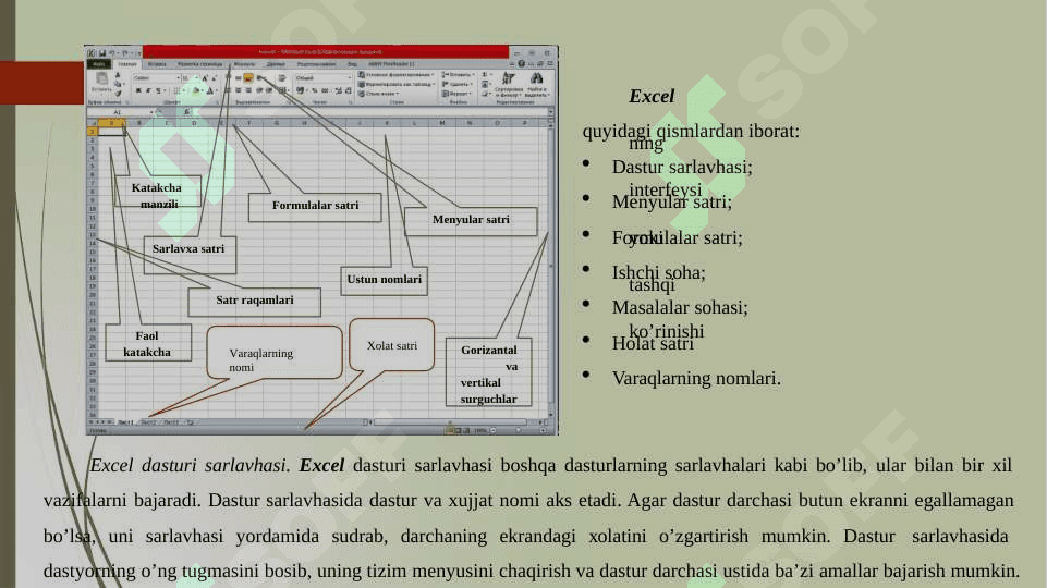 MS EXCELDA VAROQLARI BILAN ISHLASH 4