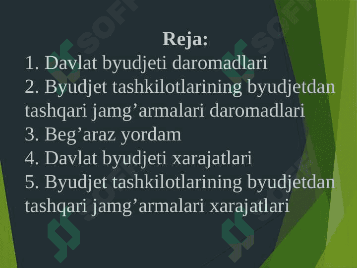 Davlat daromadlari va xarajatlari 2
