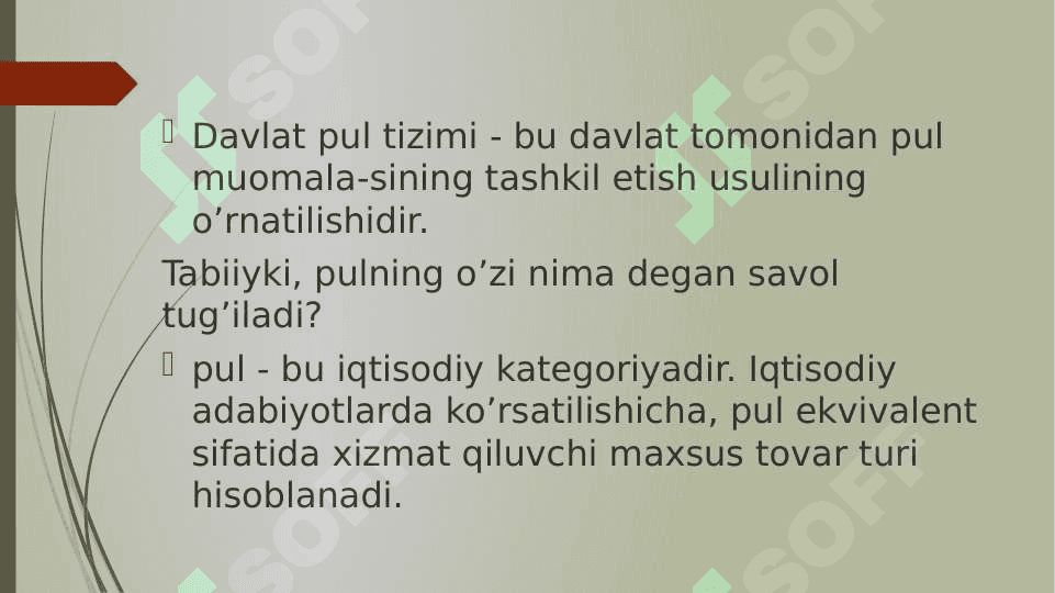 Pul va hisob-kitoblar tizimi 4