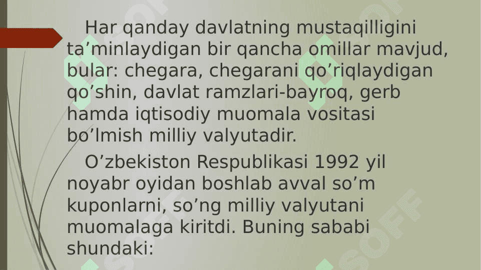 Pul va hisob-kitoblar tizimi 7