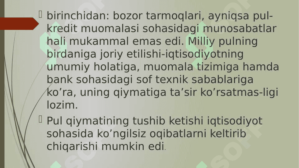 Pul va hisob-kitoblar tizimi 8