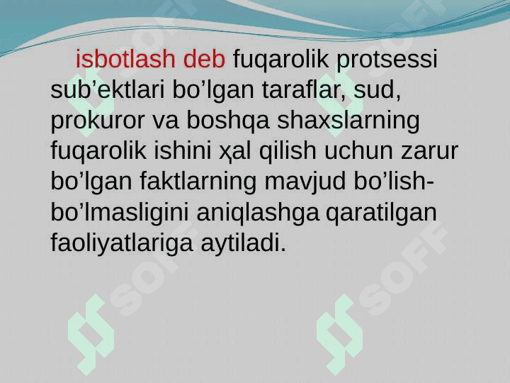 Fuqarolik Protsessida dalillar va isbotlash 2