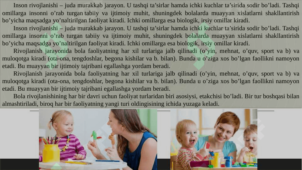 Bola rivojlanishida muhitning tasiri 3