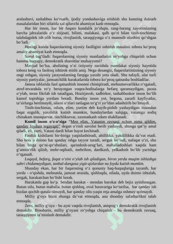 MILLIY G‘OYA – O‘ZBEKISTON XALQINING  ISHONCH-E’TIQODI MANBAI 2
