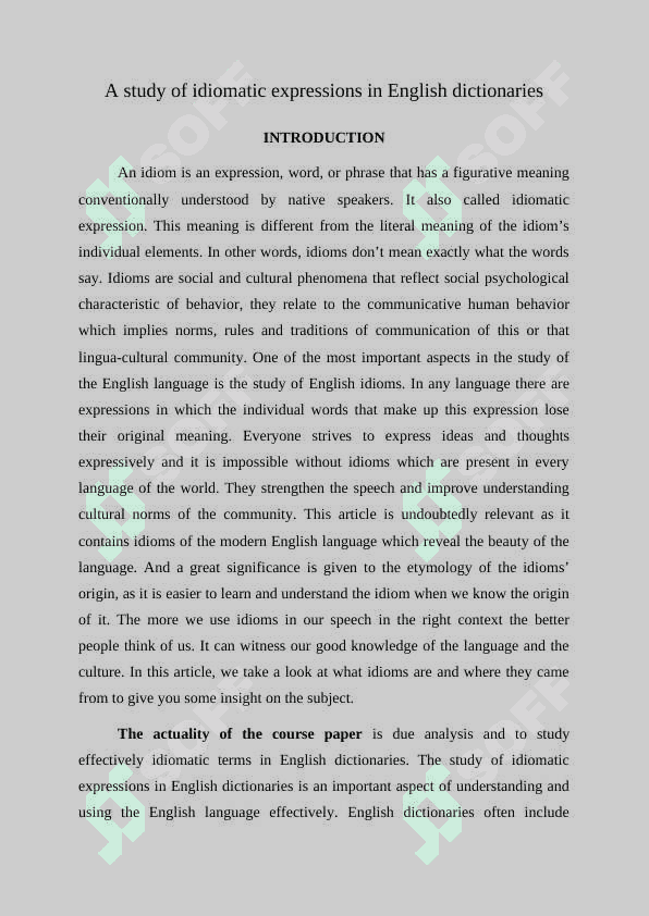 A study of idiomatic expressions in English dictionaries 2