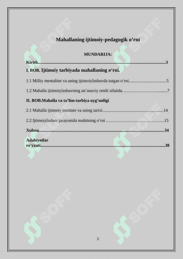 Mahallaning ijtimoiy-pedagogik o’rni 2