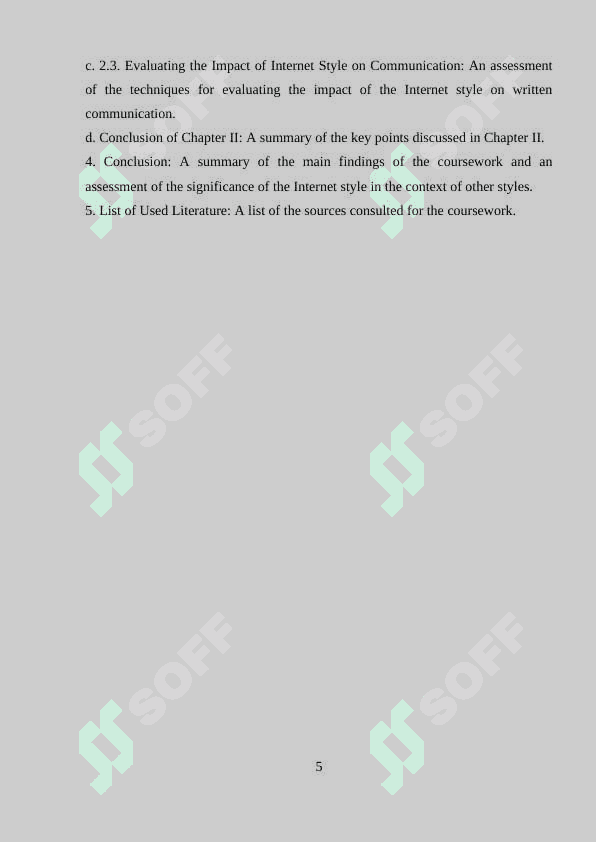 The internet style and its differences from other styles, a comparative analysis 5