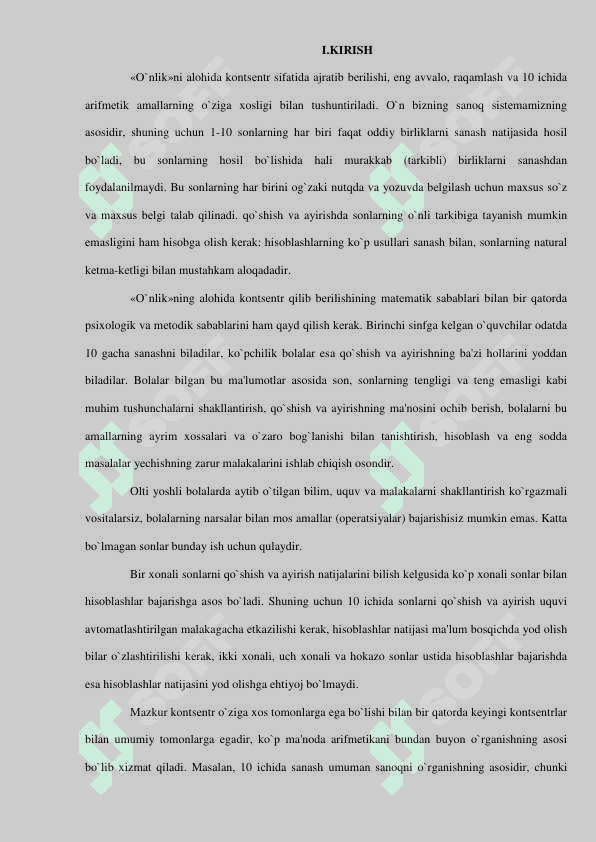 MUSBAT RAQAM SONLAR kurs ishi 3
