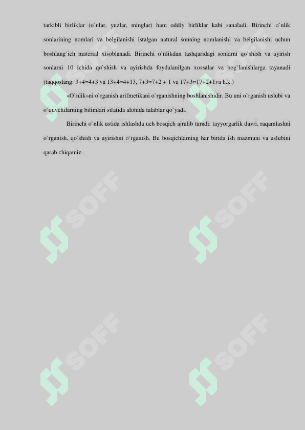 MUSBAT RAQAM SONLAR kurs ishi 4