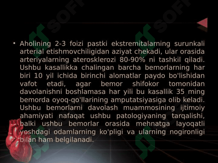 Аrterial qon tomirlarni surunkali obliteratsiyasida zamonaviy davolash usullari 3